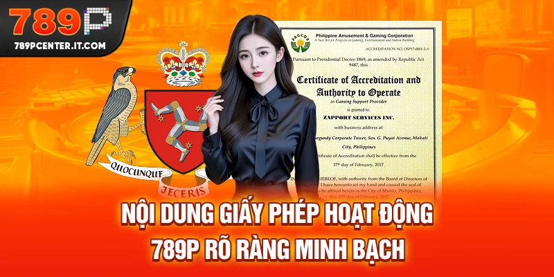 Nội dung giấy phép hoạt động 789P rõ ràng minh bạch